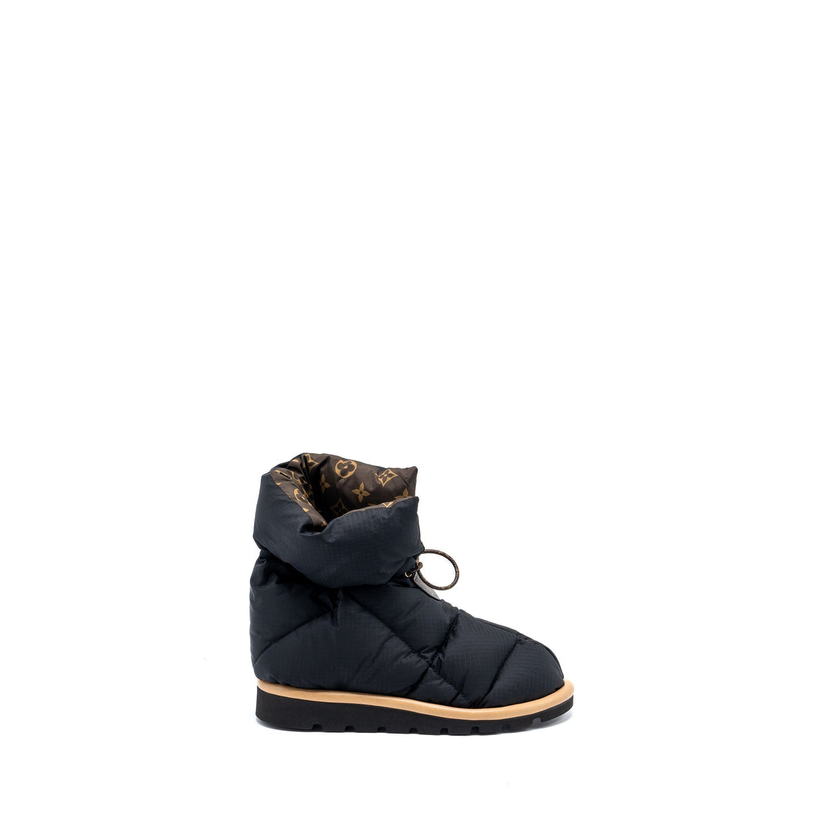 LOUIS VUITTON PILLOW COMFORT ANKLE BOOTS NYLON MONOGRAM/BLACK