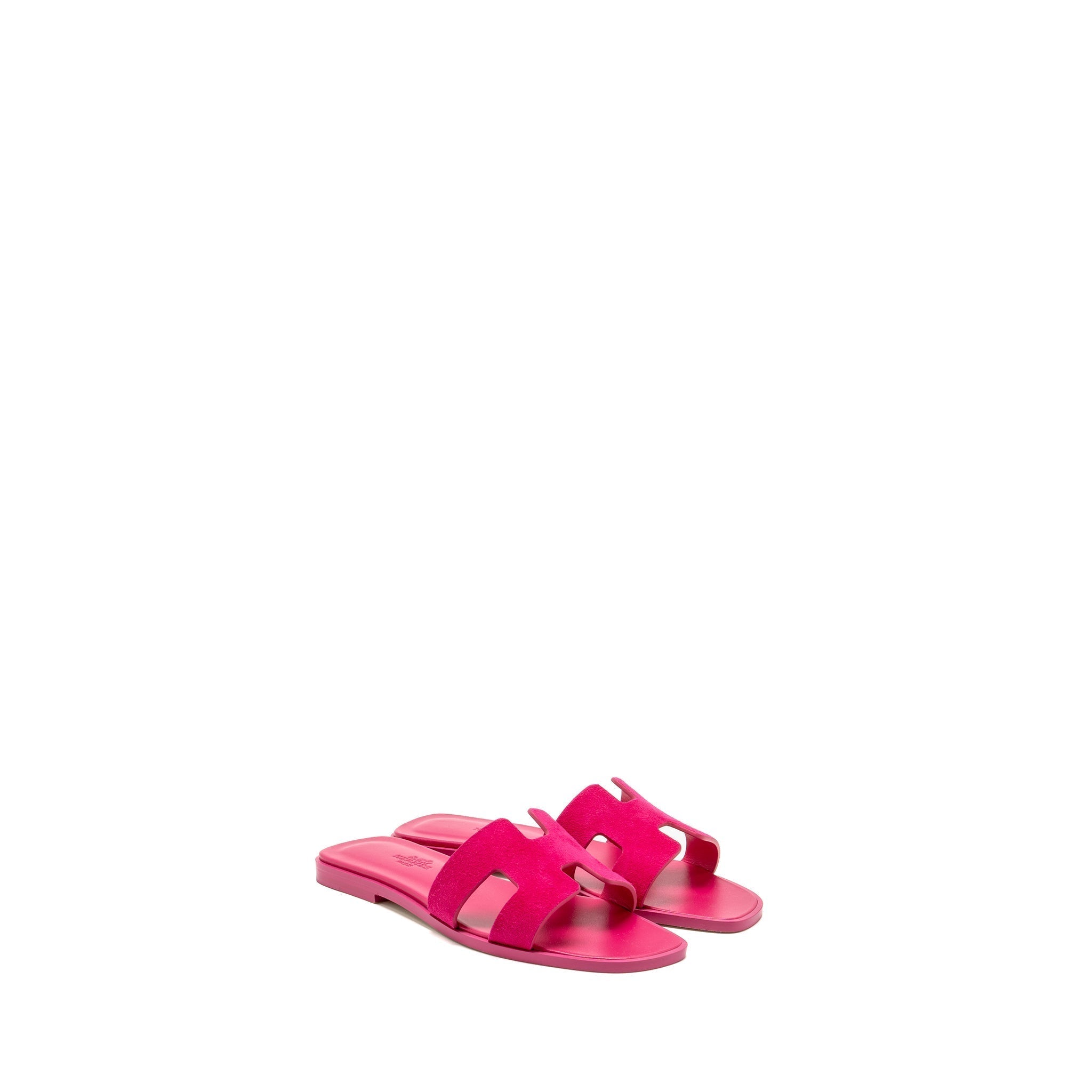 HERMES ORAN SANDALS LEATHER PINK