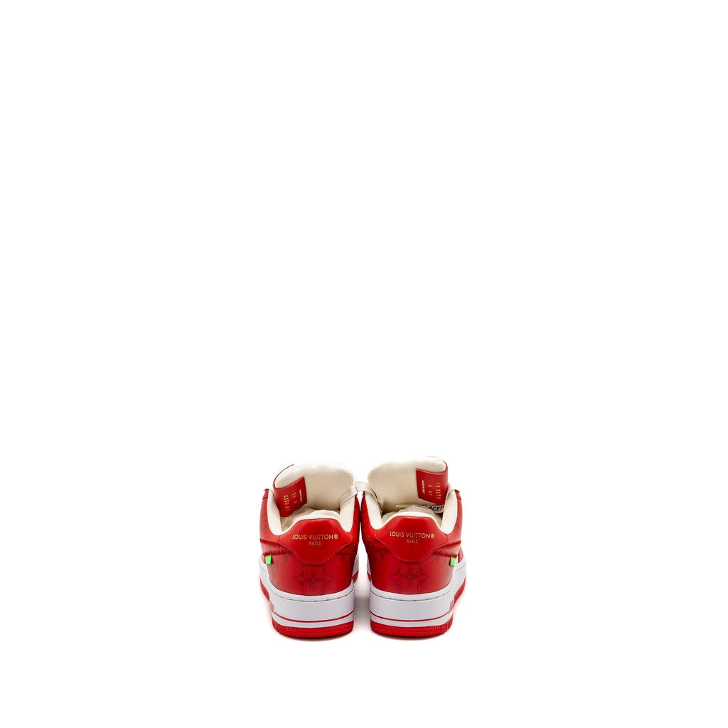 LOUIS VUITTON X NIKE US6 AIR FORCE LOW RED/WHITE LIMITED EDITION