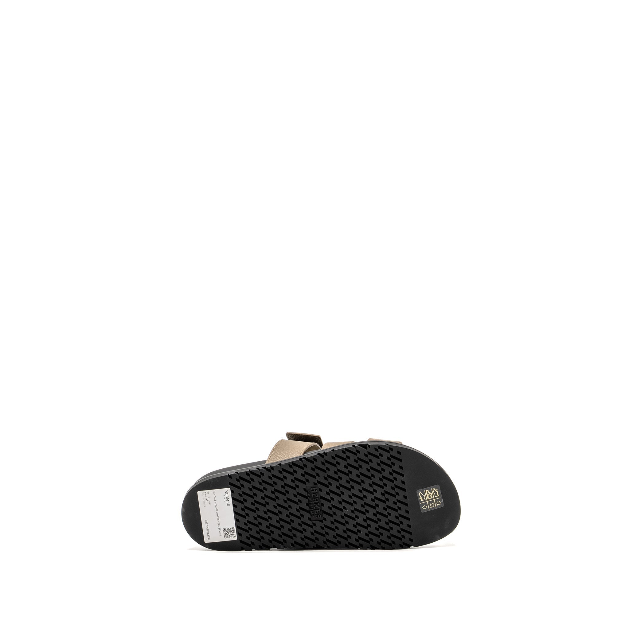 HERMES HOMME CHYPRE SANDALS EPSOM ETOUPE