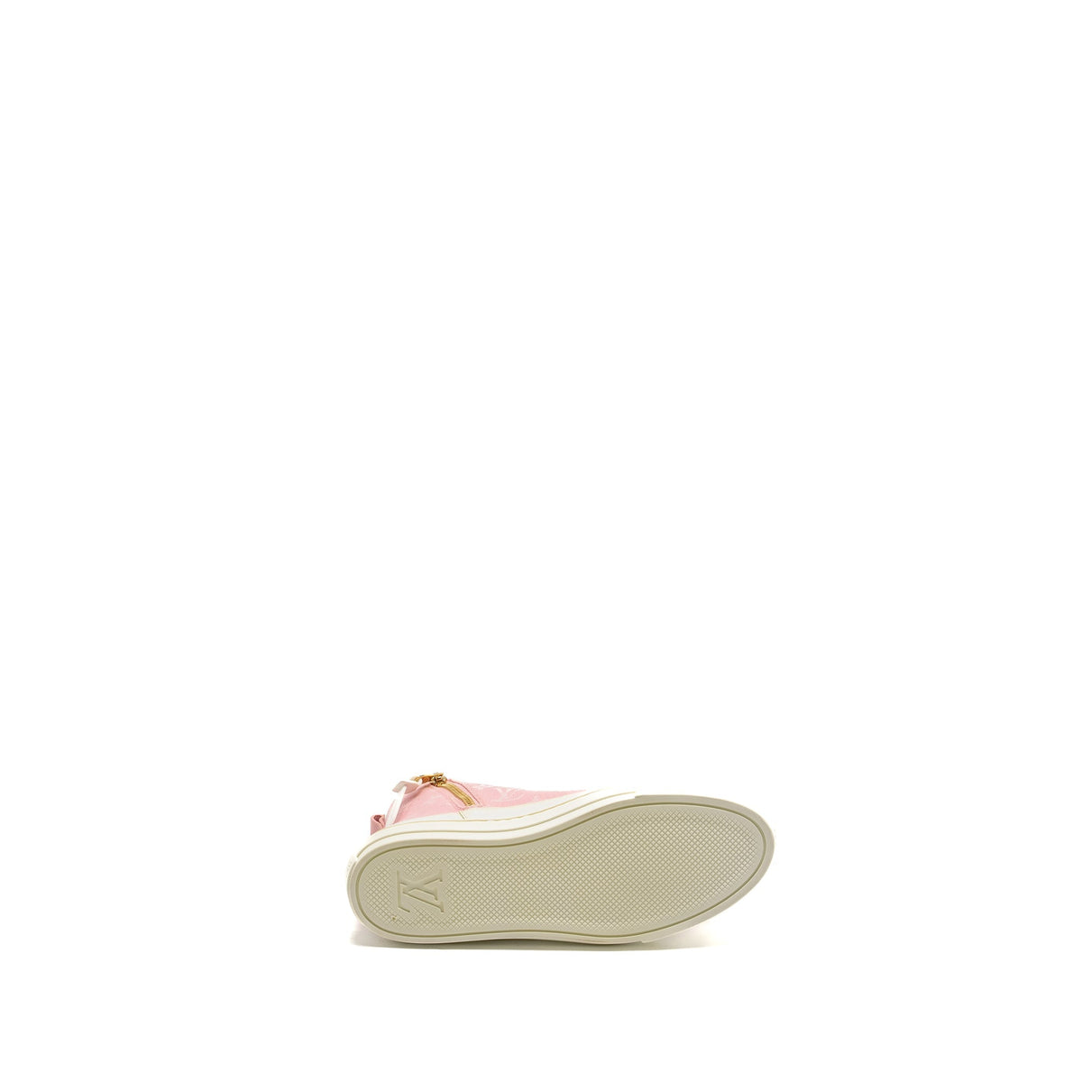 LOUIS VUITTON STELLAR HIGH TOP SNEAKER MONOGRAM DENIM PINK GHW