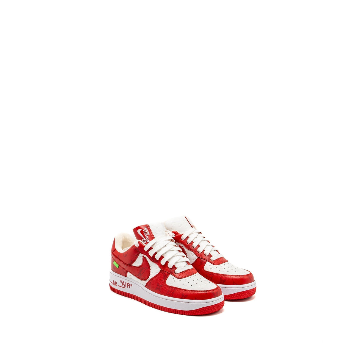 LOUIS VUITTON X NIKE US6 AIR FORCE LOW RED/WHITE LIMITED EDITION