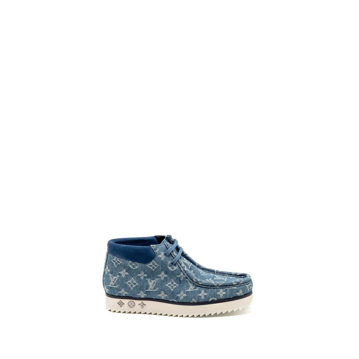 LOUIS VUITTON MODS ANKLE BOOTS DENIM BLUE/WHITE