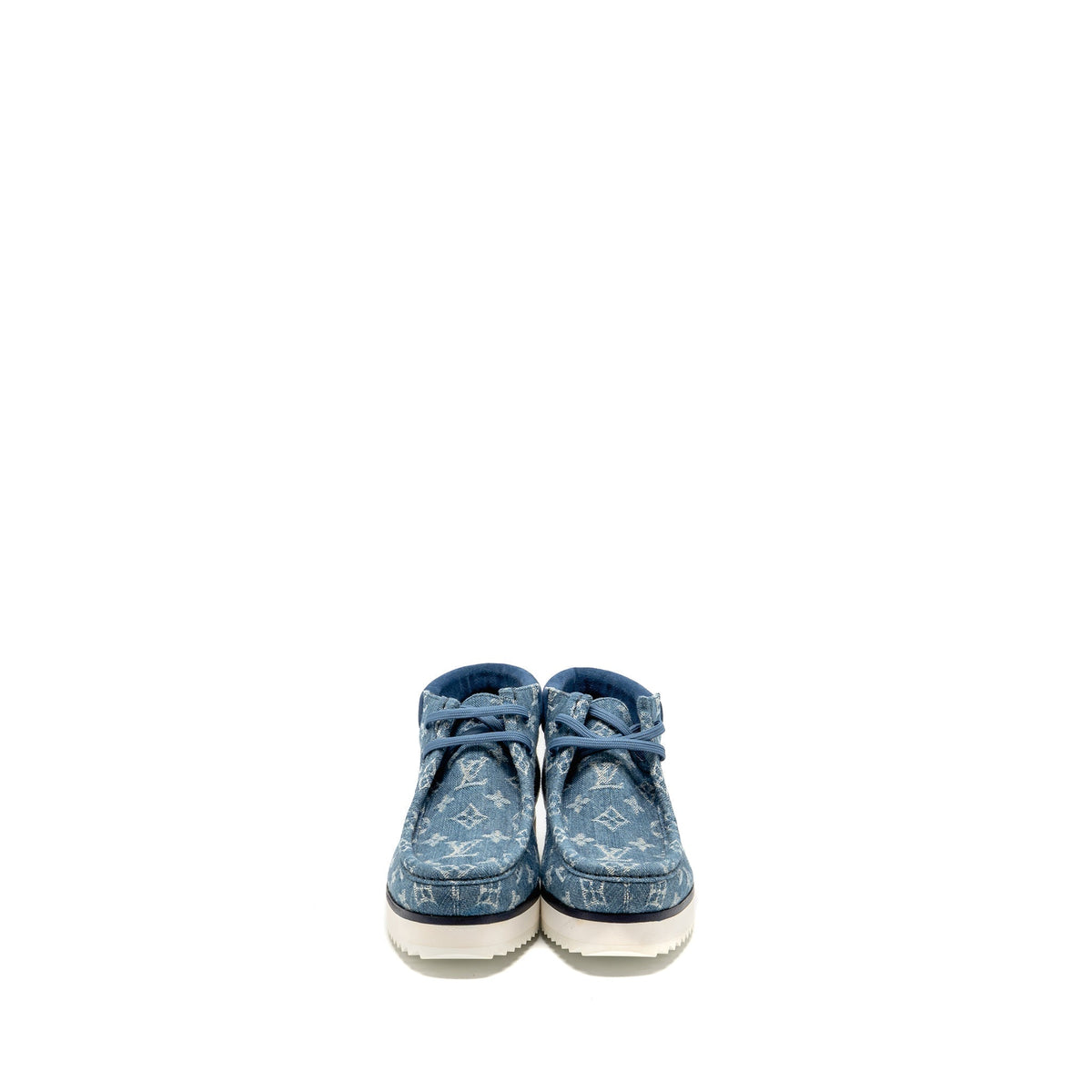 LOUIS VUITTON MODS ANKLE BOOTS DENIM BLUE/WHITE