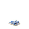 DIOR SANDALS EMBROIDERED COTTON/ RUBBER BLUE
