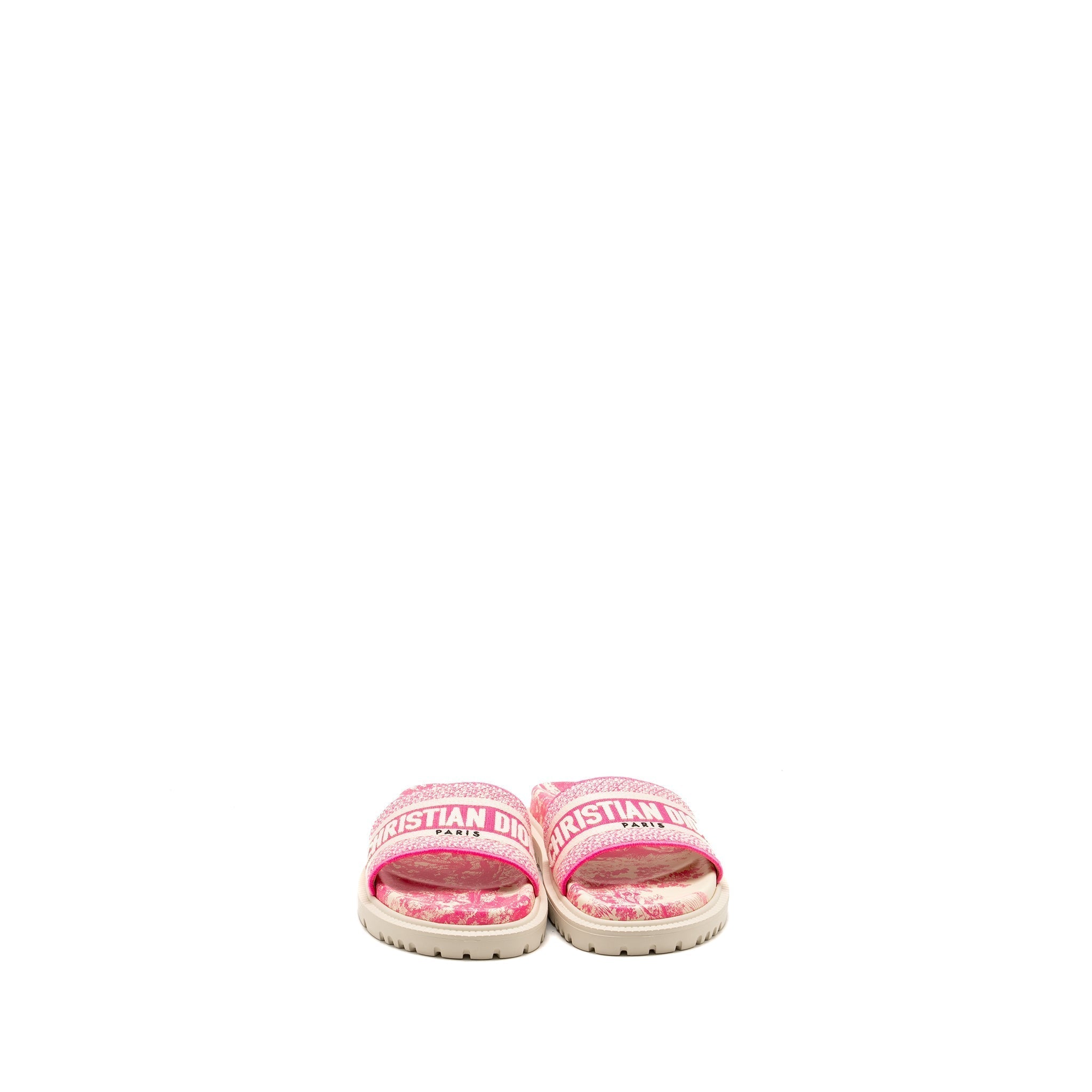 DIOR SANDALS EMBROIDERED COTTON/ RUBBER PINK