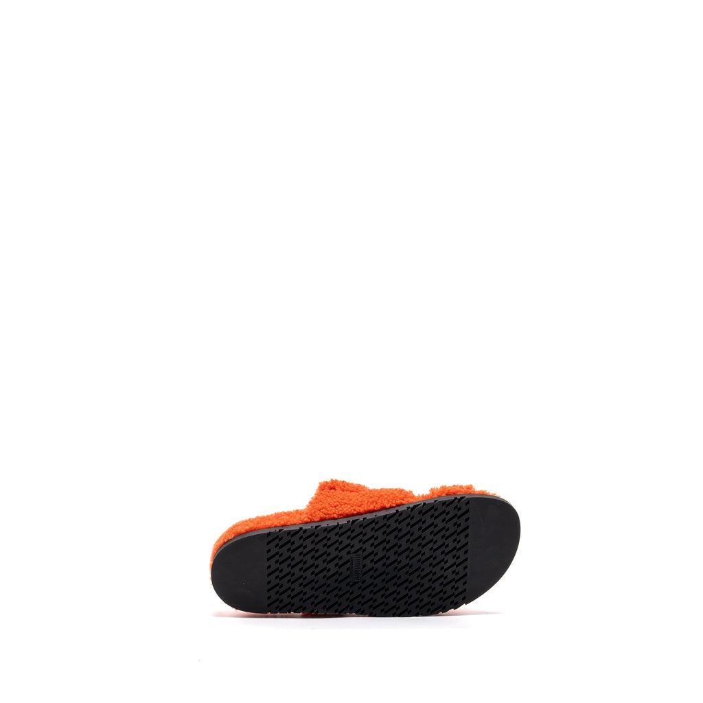 HERMES CHYPRE SANDAL LAINEE ORANGE
