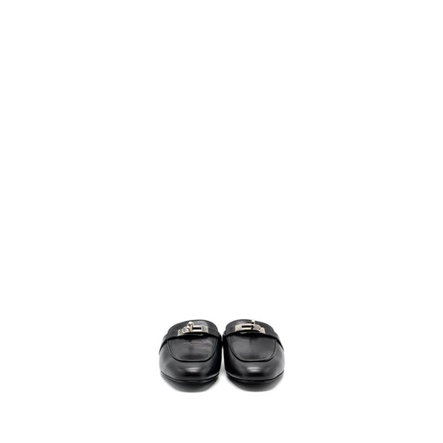 HERMES OZ MULE GOATSKIN BLACK SHW