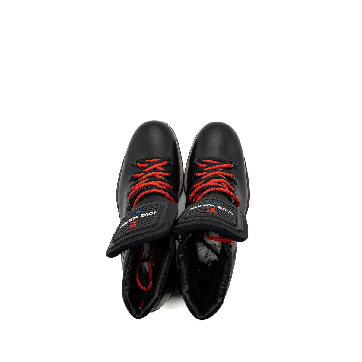 LOUIS VUITTON MEN’S BOOTS LEATHER BLACK/ MULTICOLOUR