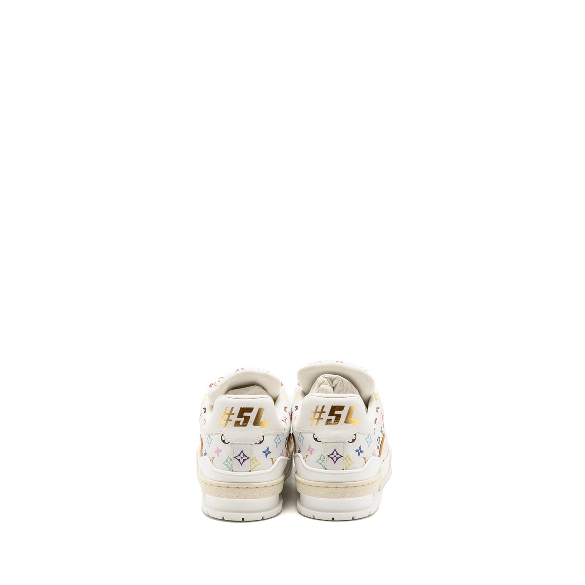 LOUIS VUITTON TAKASHI MURAKAMI LV TRAINER SNEAKER GRAINED CALFSKIN WHITE/MULTICOLOUR