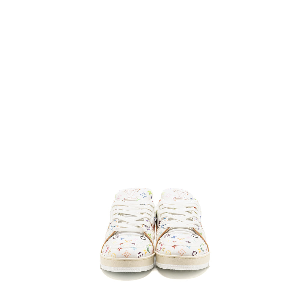 LOUIS VUITTON TAKASHI MURAKAMI LV TRAINER SNEAKER GRAINED CALFSKIN WHITE/MULTICOLOUR