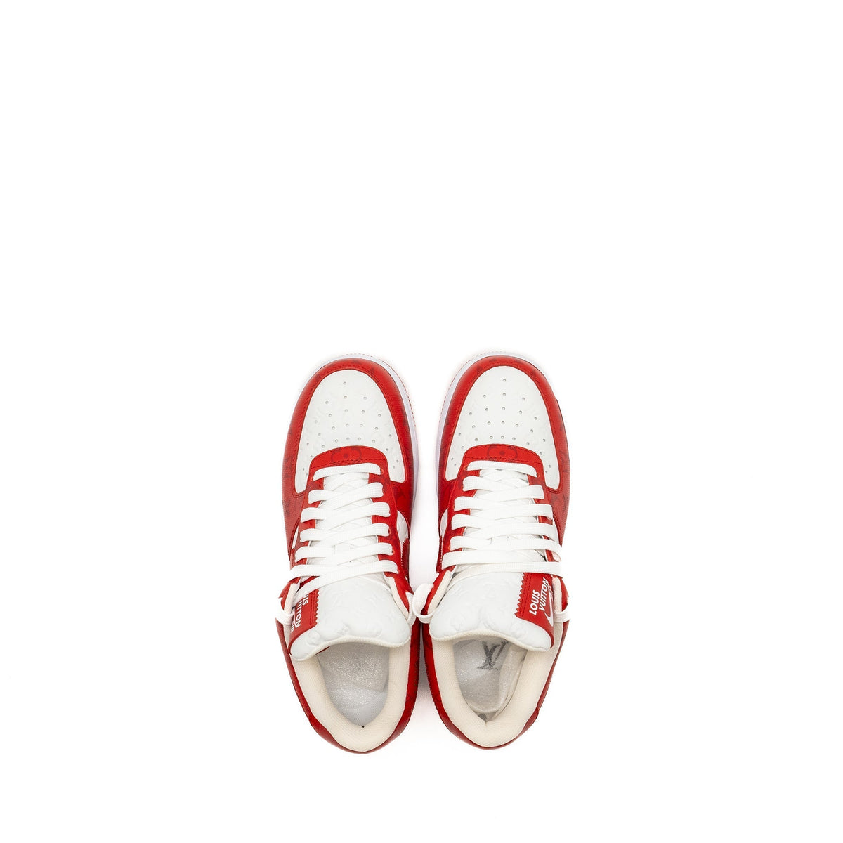 LOUIS VUITTON X NIKE US6 AIR FORCE LOW RED/WHITE LIMITED EDITION