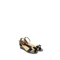 SALVATORE FERRAGAMO MARGOT VARA BOW SANDALS BLACK LGHW