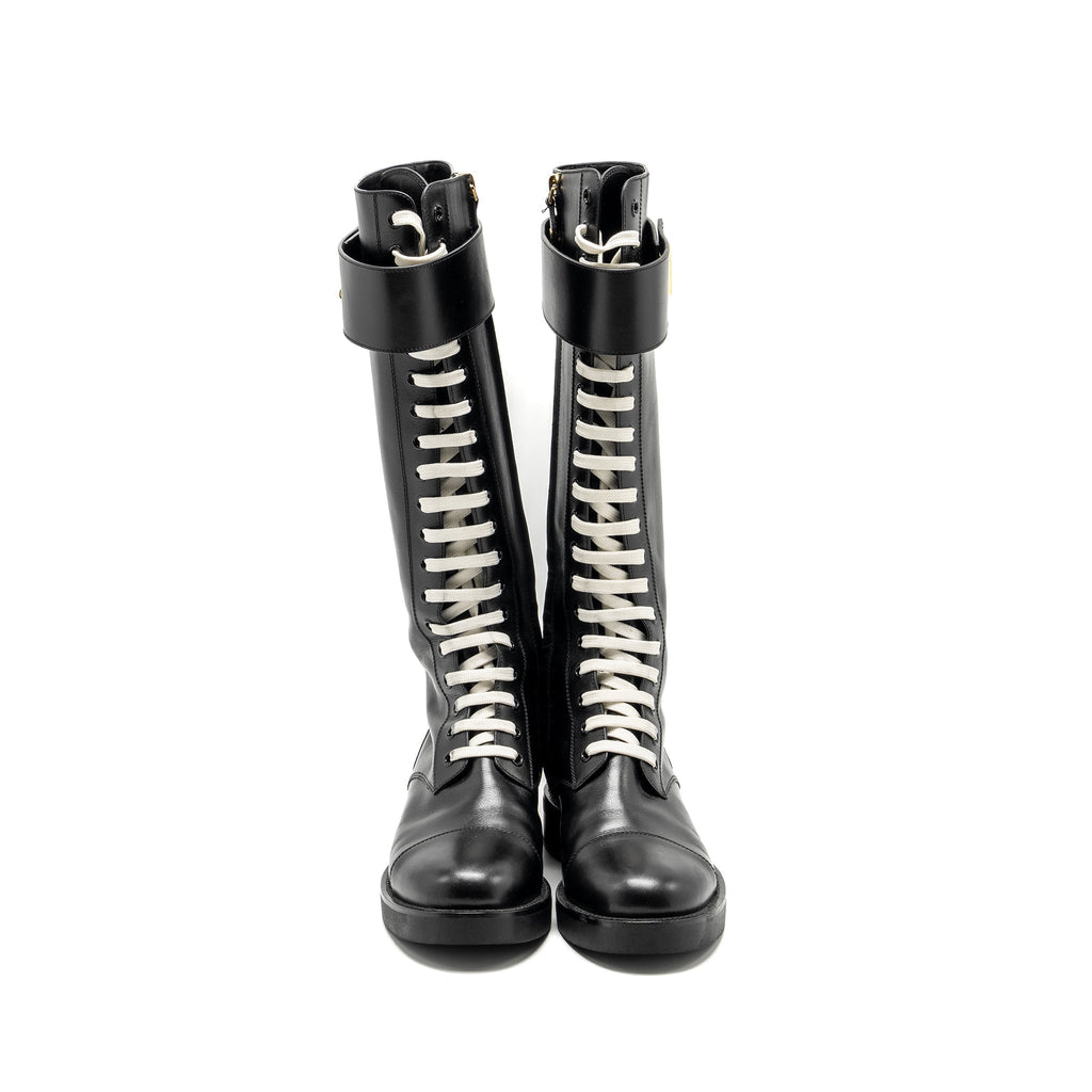 LOUIS VUITTON WONDERLAND RANGER FLAT TALL BOOTS GHW