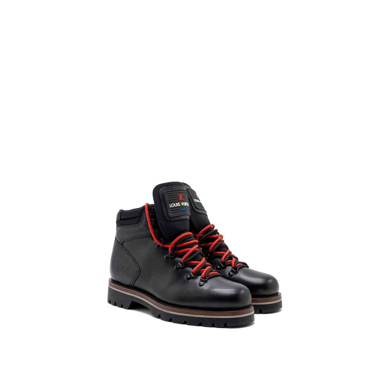 LOUIS VUITTON MEN’S BOOTS LEATHER BLACK/ MULTICOLOUR