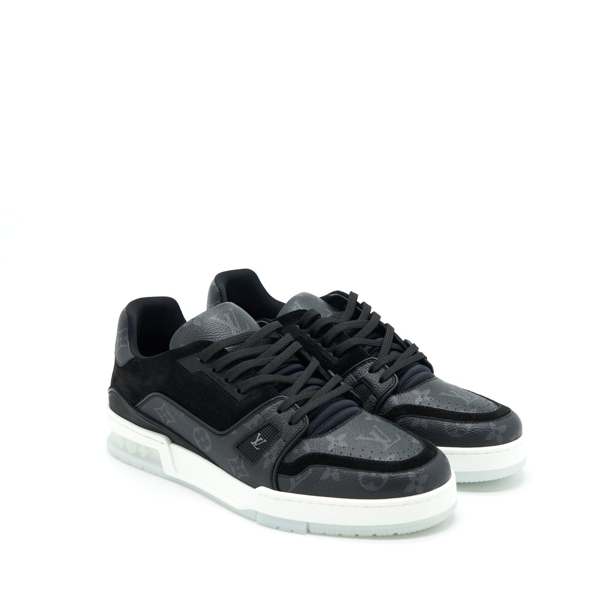 LOUIS VUITTON MEN’S TRAINER SNEAKER MONOGRAM BLACK