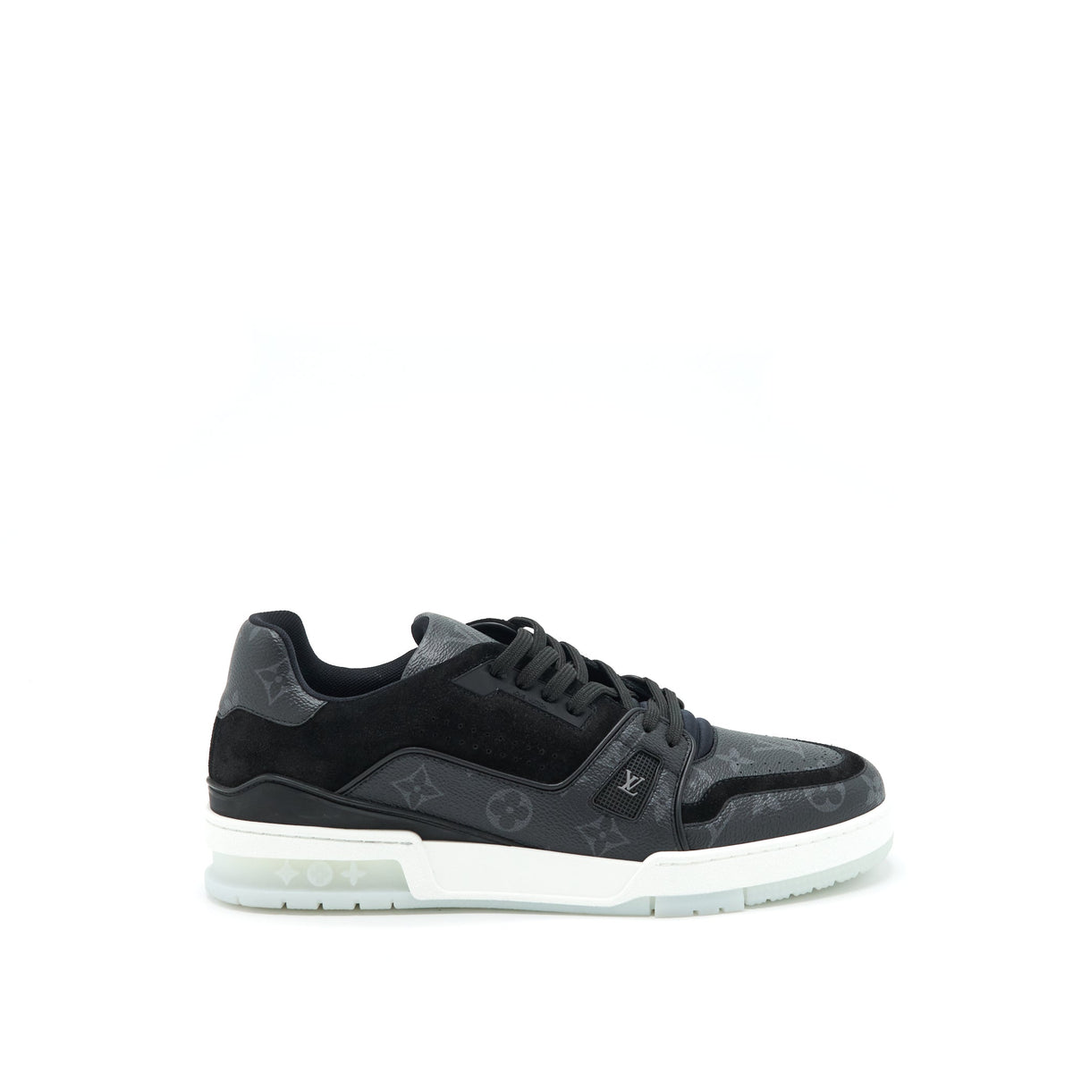 LOUIS VUITTON MEN’S TRAINER SNEAKER MONOGRAM BLACK