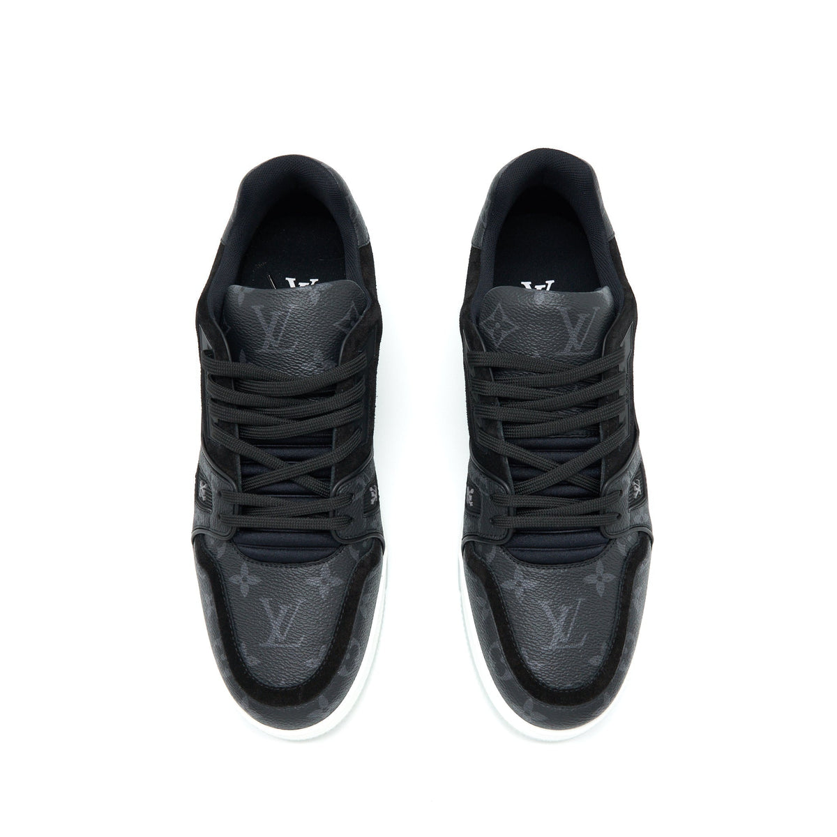LOUIS VUITTON MEN’S TRAINER SNEAKER MONOGRAM BLACK