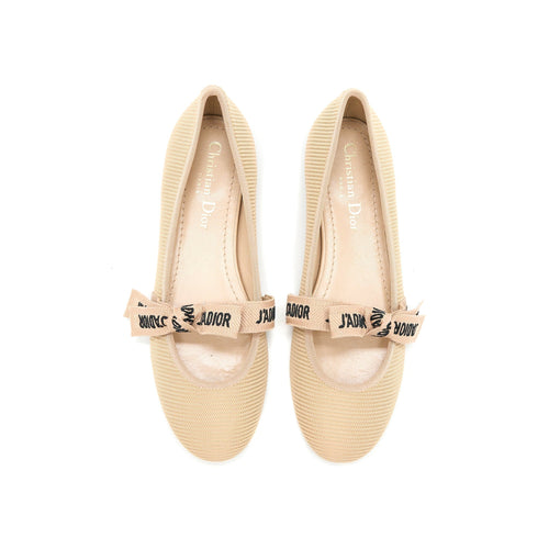 DIOR J’ADIOR BALLET PUMP CANVAS BEIGE