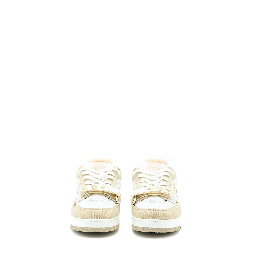 LOUIS VUITTON TRAINER SNEAKER MONOGRAM DENIM BEIGE