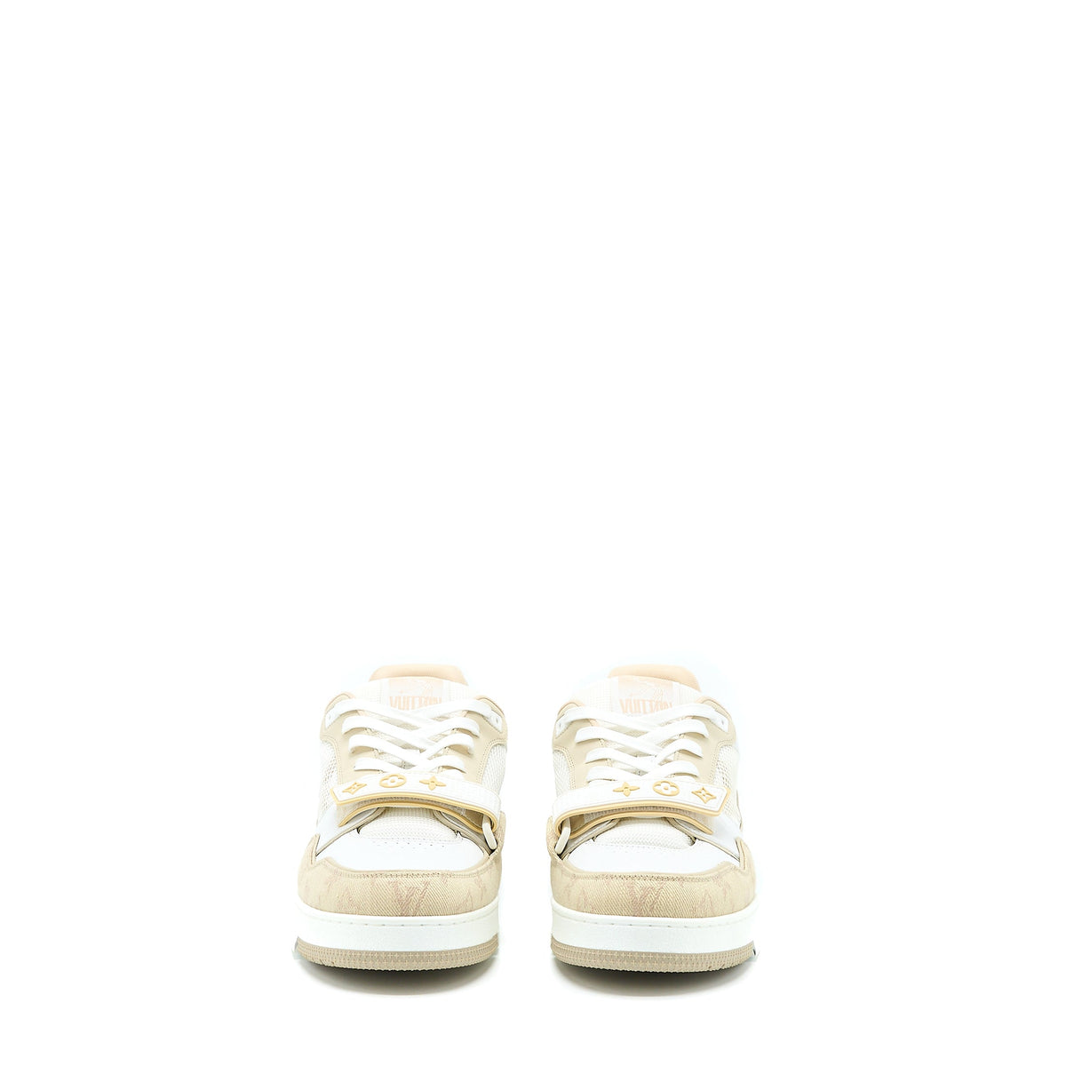 LOUIS VUITTON TRAINER SNEAKER MONOGRAM DENIM BEIGE
