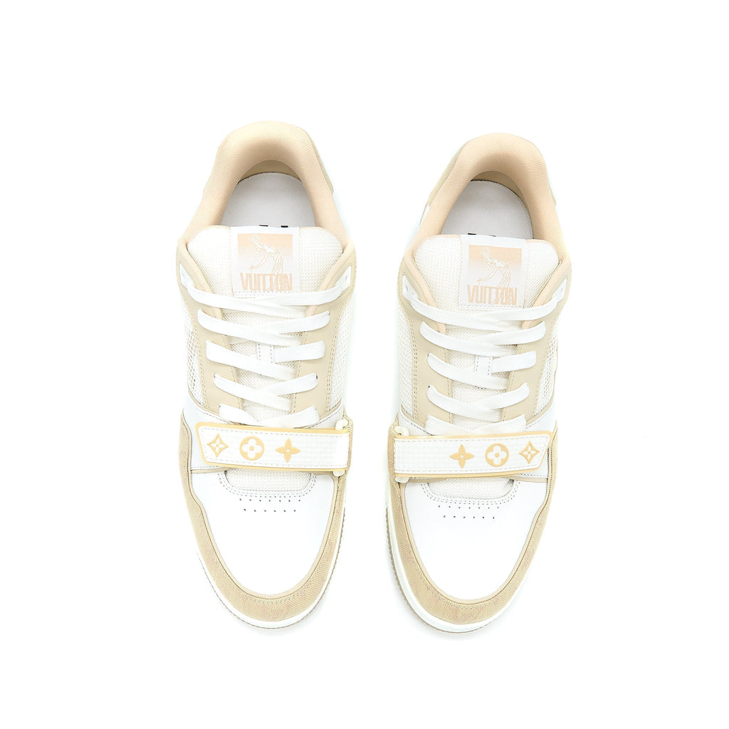 LOUIS VUITTON TRAINER SNEAKER MONOGRAM DENIM BEIGE