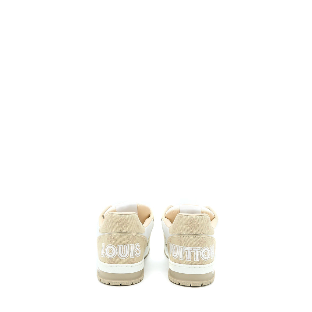 LOUIS VUITTON TRAINER SNEAKER MONOGRAM DENIM BEIGE