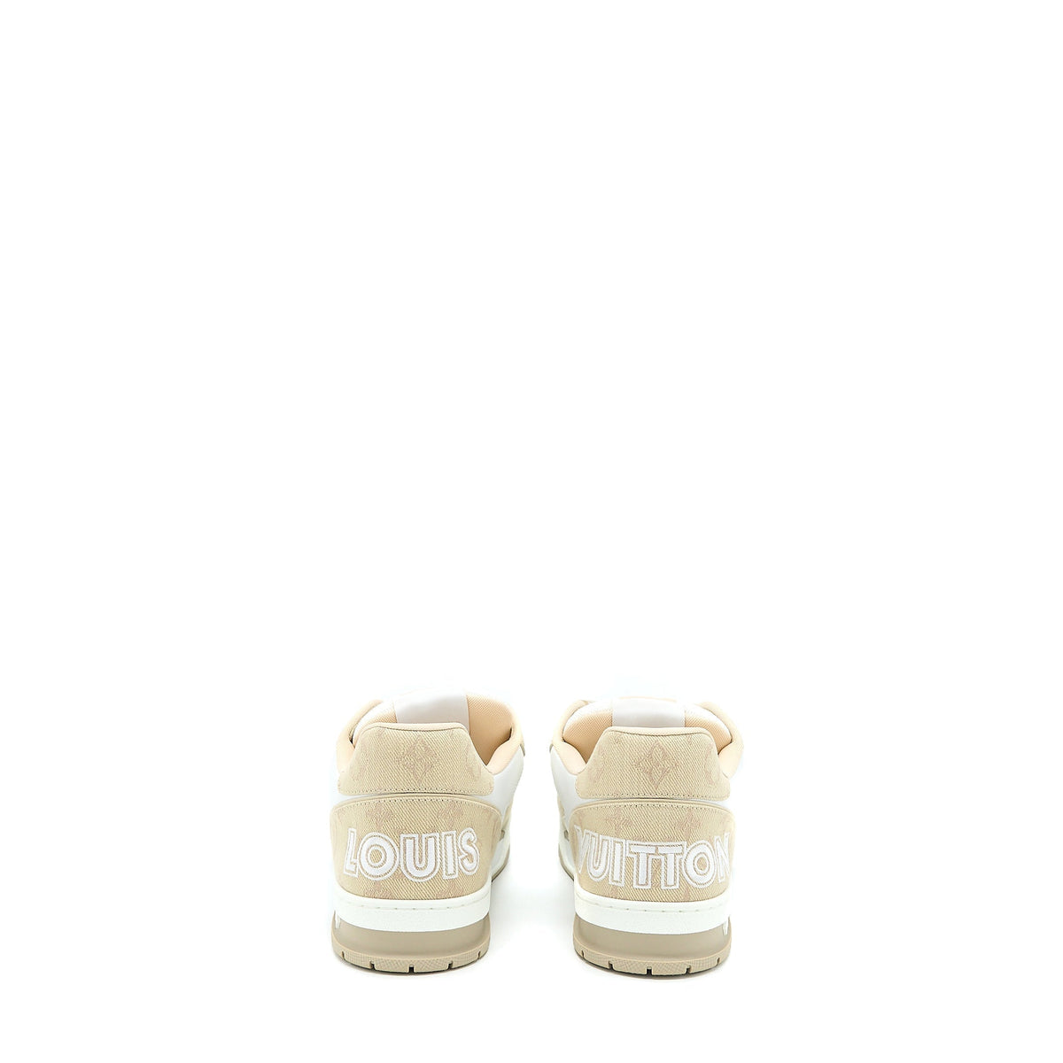 LOUIS VUITTON TRAINER SNEAKER MONOGRAM DENIM BEIGE