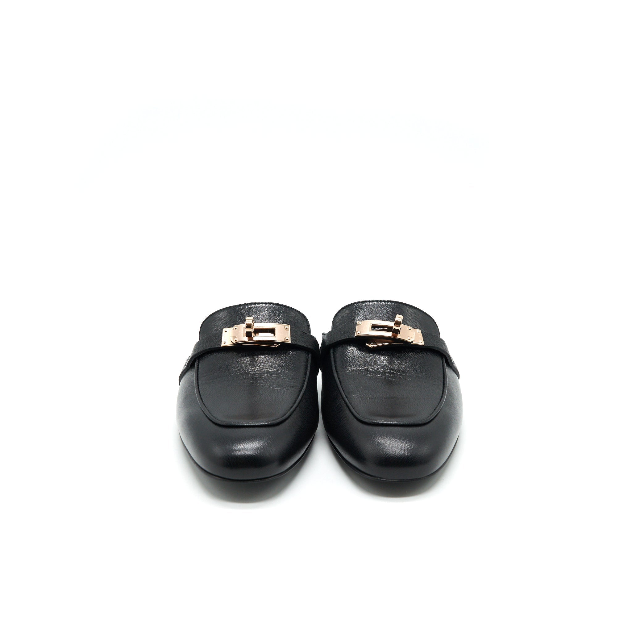 HERMES OZ MULE BLACK WITH RGHW