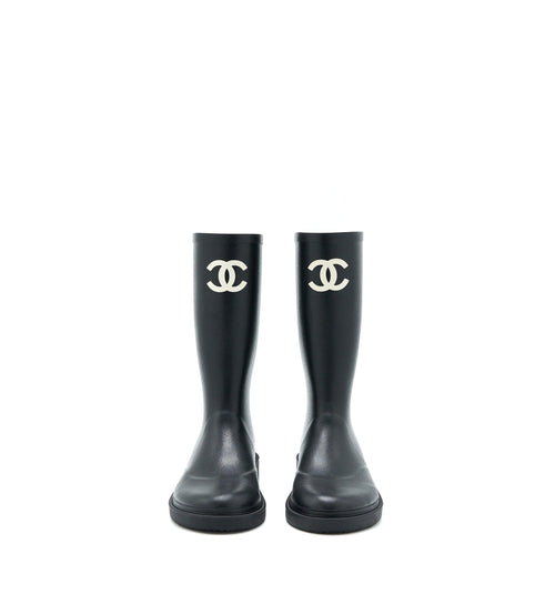 CHANEL RUBBER BOOST BLACK/WHITE