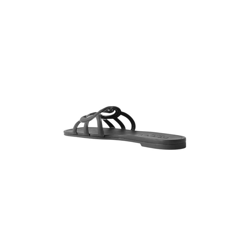 GUCCI RUBBER SLIDES BLACK