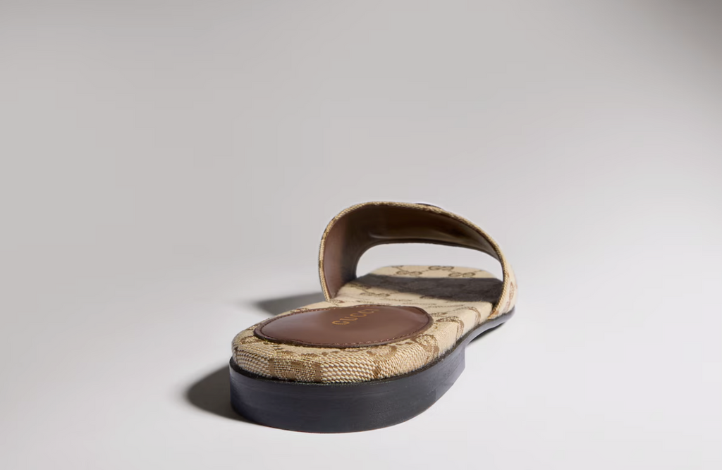 GUCCI SLIDE SANDAL WITH DOUBLE G