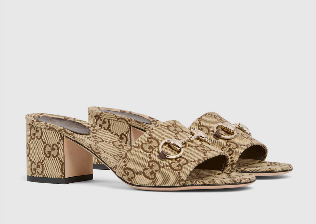 GUCCI PLATFORM SLIDE SANDAL WITH HORSEBIT
