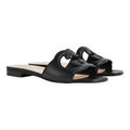 GUCCI SLIDE SANDAL WITH INTERLOCKING G BLACK