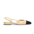 CHANEL CLASSIC SLINGBACK PUMP IN BEIGE & BLACK