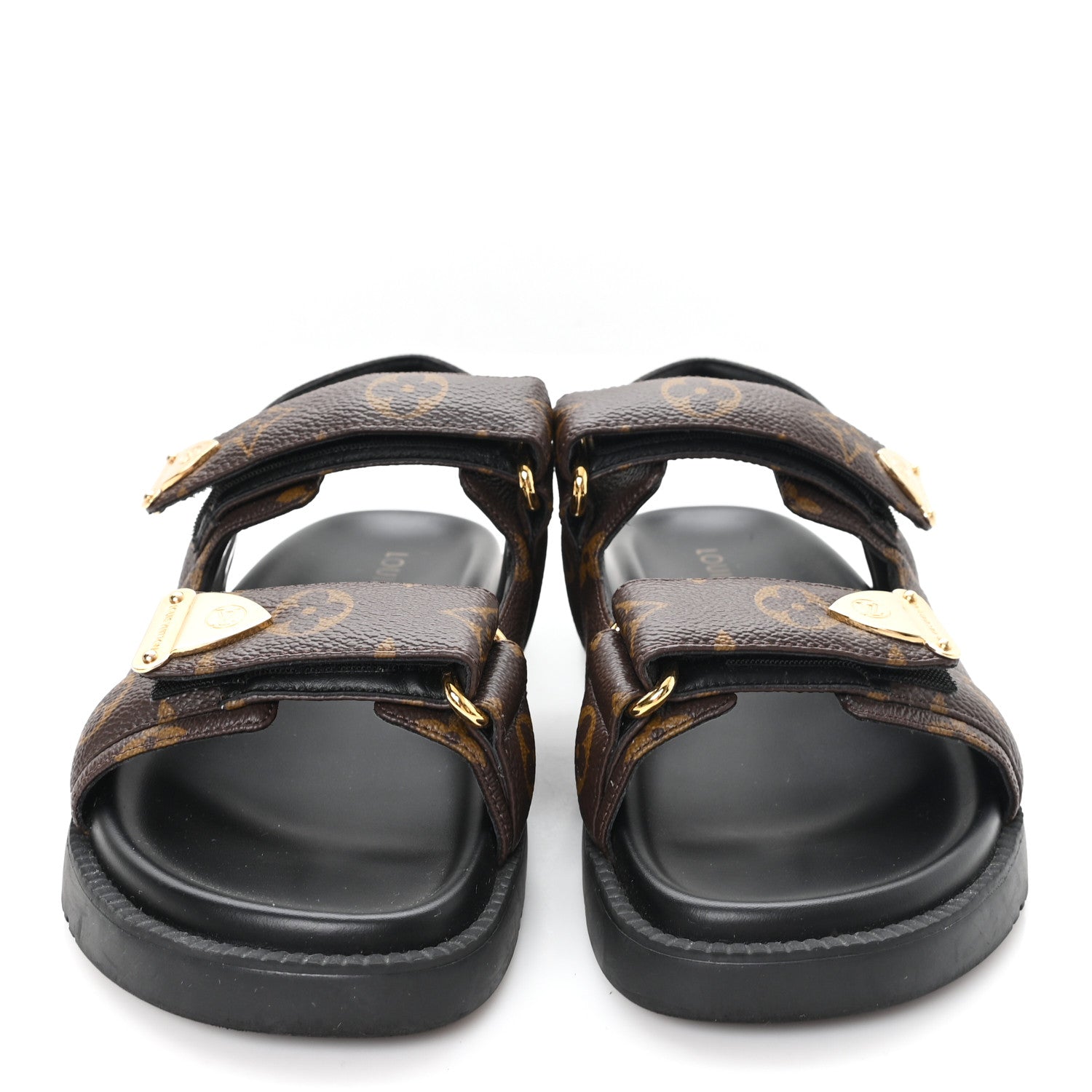 MONOGRAM LV SUNSET COMFORT FLAT SANDALS CACAO BROWN