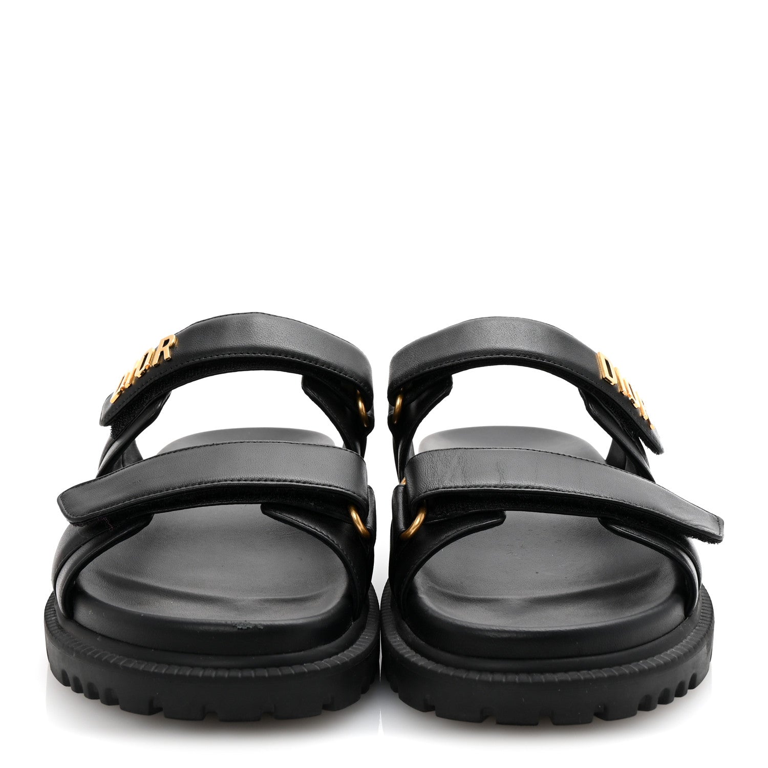 LAMBSKIN DIORACT 10MM SLIDE SANDALS BLACK