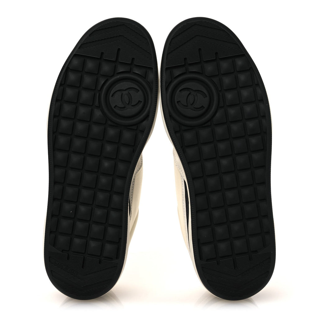 LAMBSKIN SUEDE CALFSKIN SNEAKERS IVORY WHITE BLACK