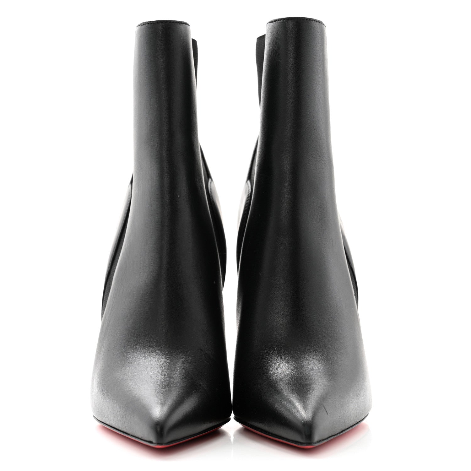 CALFSKIN CHELSEA CHICK 100 STILETTO BOOTS BLACK