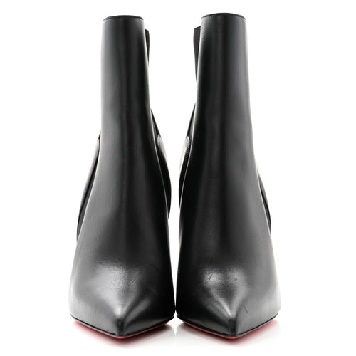 CALFSKIN CHELSEA CHICK 100 STILETTO BOOTS BLACK