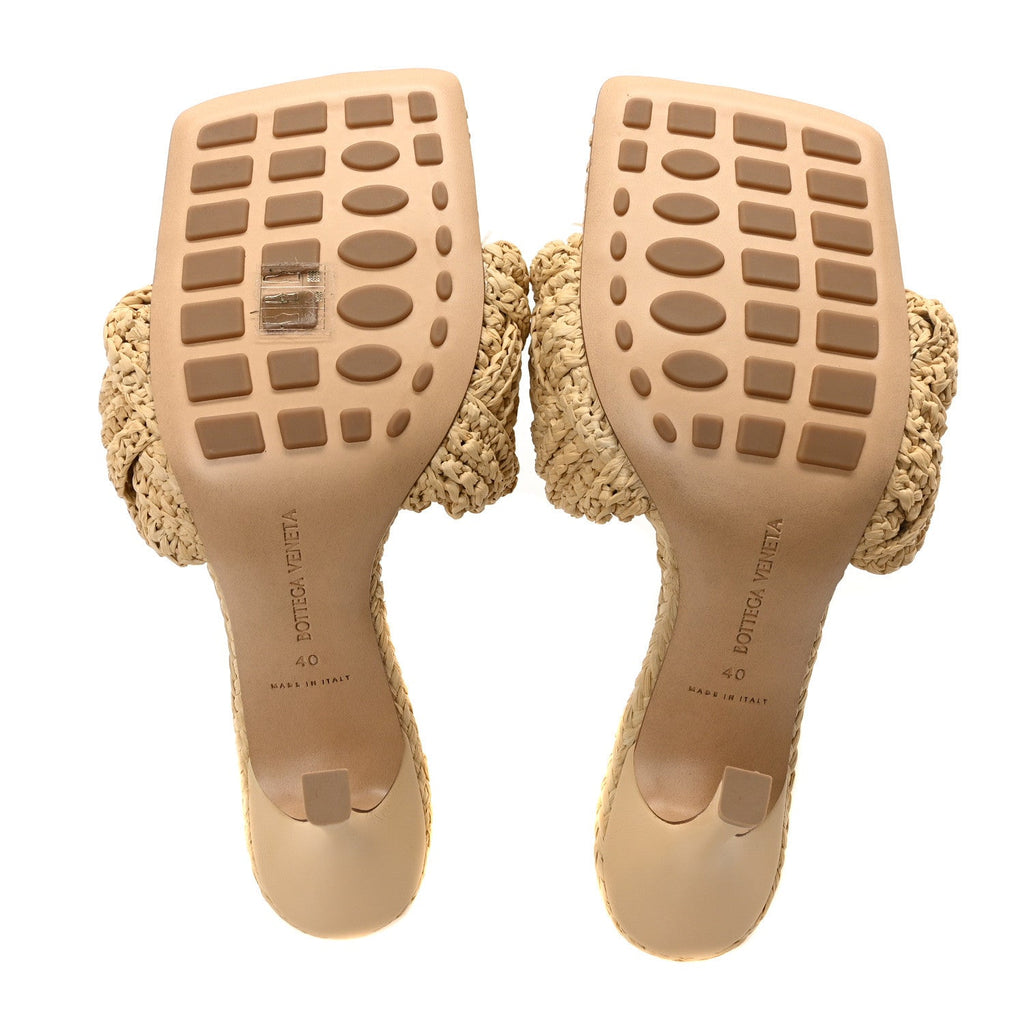 RAFFIA INTRECCIATO LIDO MULE 90 SANDALS CANE SUGAR