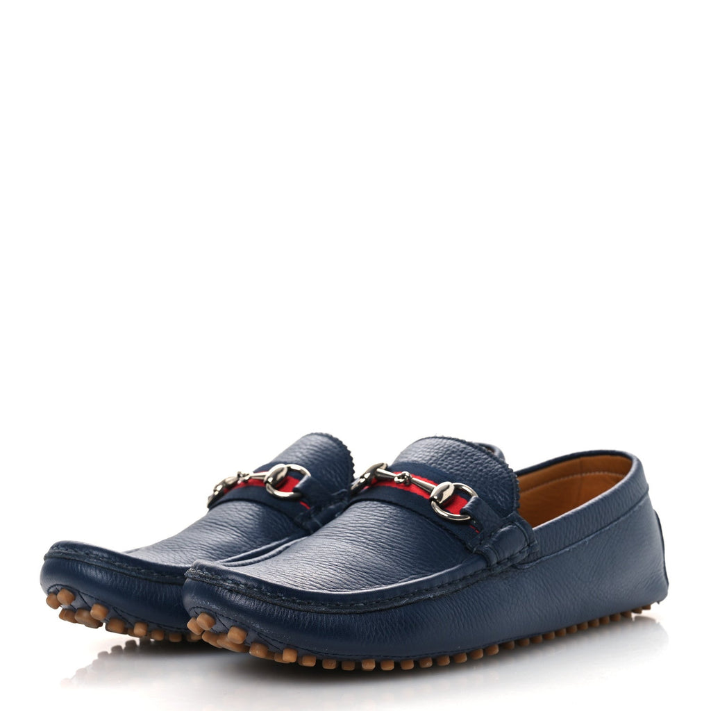 ROAD CALFSKIN WEB MENS HORSEBIT DRIVER LOAFERS MARITIME
