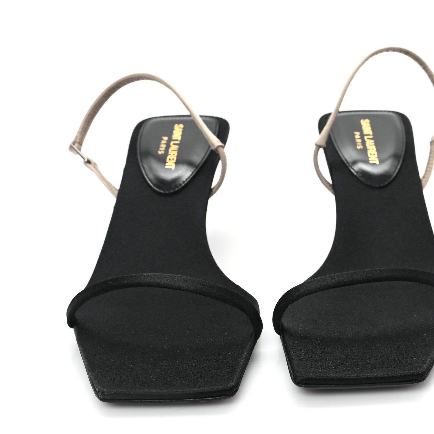 SATIN SLINGBACK JASPE 55 SANDALS BLACK PARTRIDGE PINK