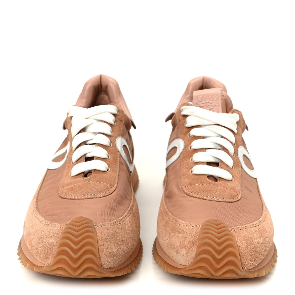 NYLON SUEDE FLOW RUNNER SNEAKERS POWDER