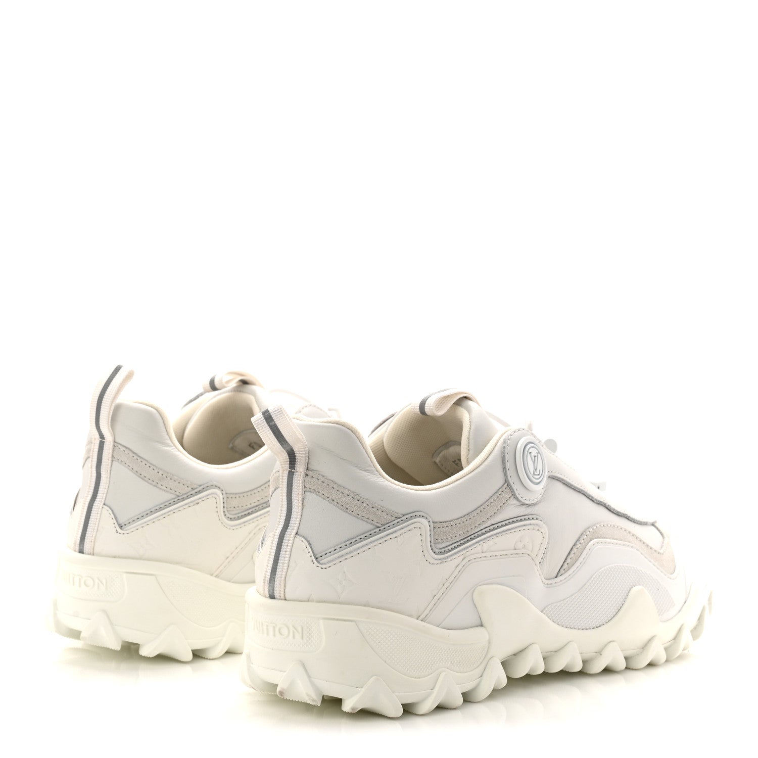 SUEDE CALFSKIN LV RUSH SNEAKERS WHITE