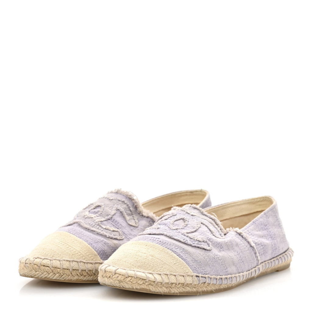 TOILE CC CAP TOE ESPADRILLES ECRU PURPLE