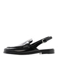 SHINY CALFSKIN SLINGBACK LOAFERS BLACK