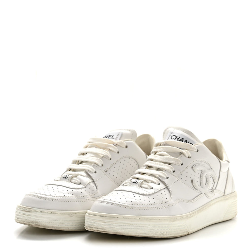 CALFSKIN CC WOMENS SNEAKERS WHITE