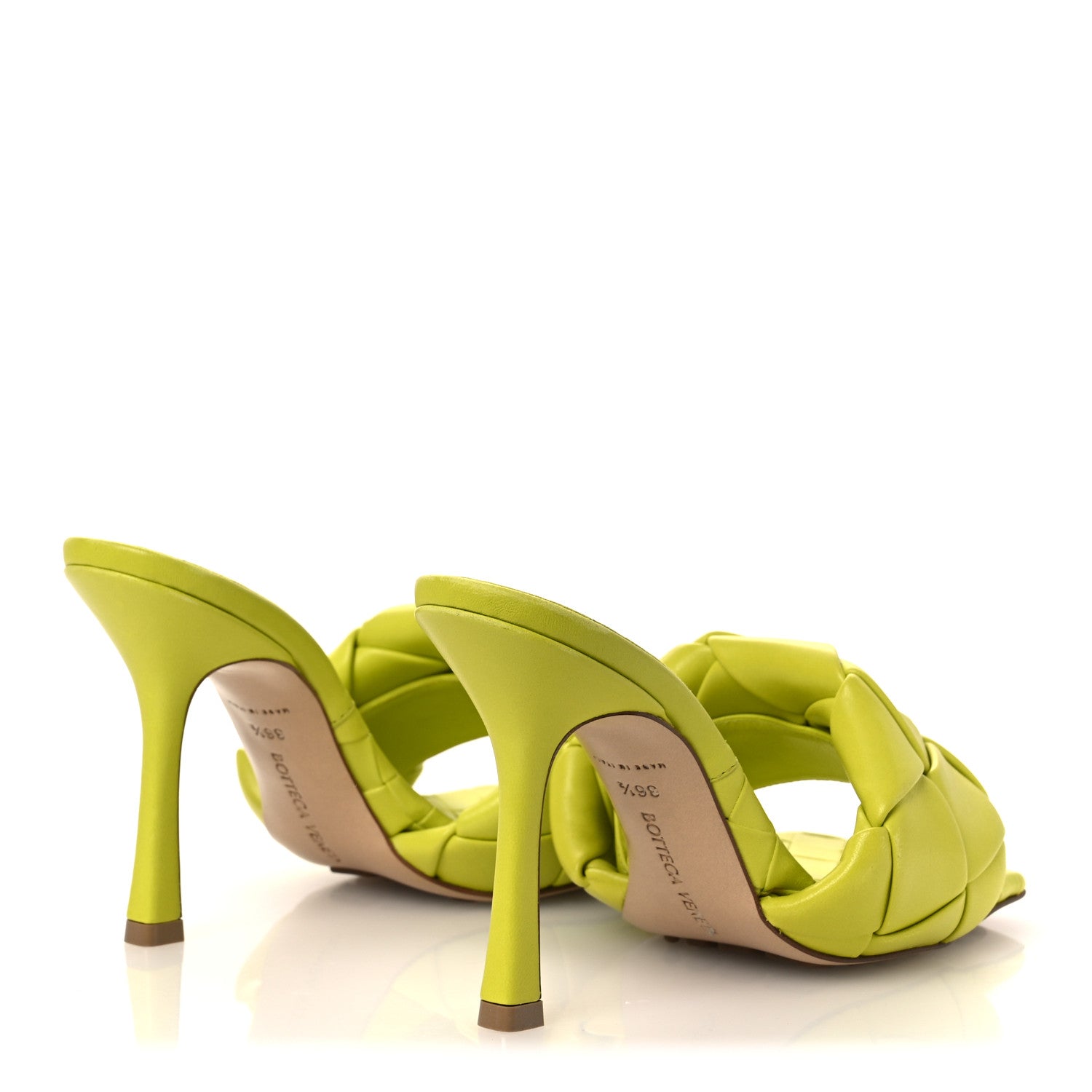 NAPPA MAXI INTRECCIATO LIDO 90MM MULE SANDALS KIWI
