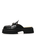 CORDOVAN LUX WOMENS SYLKE HORSEBIT PLATFORM MULES BLACK